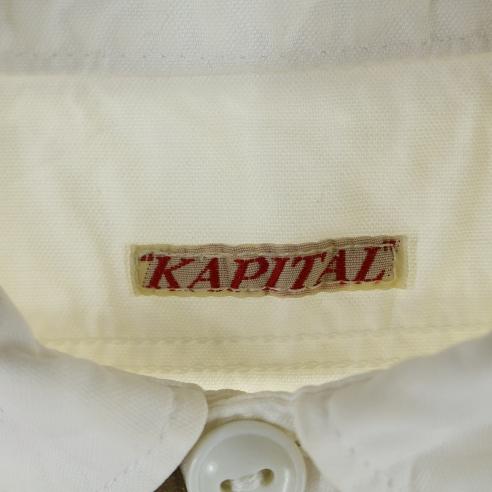 KAPITAL(キャピタル) 2POCKET SHIRT 2ポケット長袖シャツ ホワイト