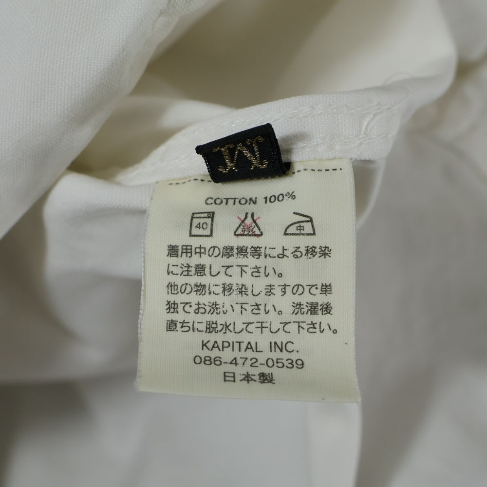 KAPITAL(キャピタル) 2POCKET SHIRT 2ポケット長袖シャツ ホワイト