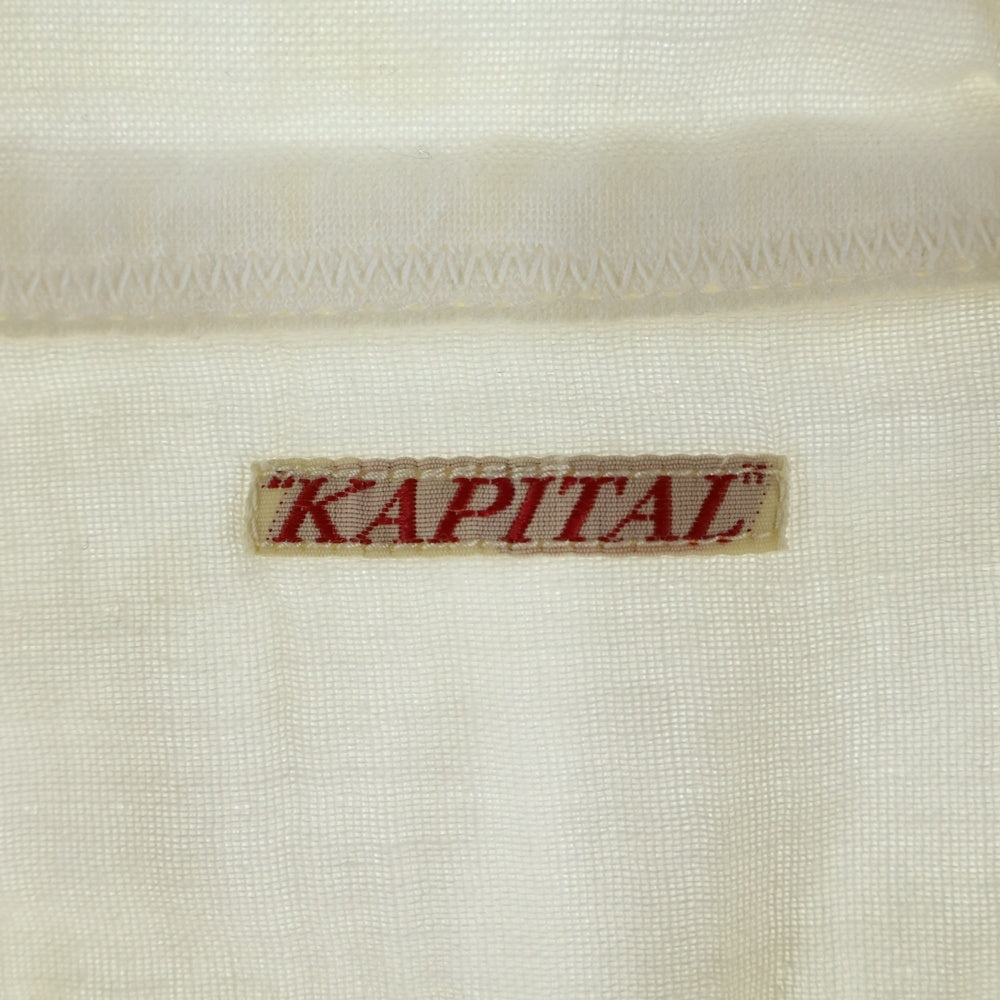 KAPITAL(キャピタル) パッチワークプルオーバーシャツ ホワイト
