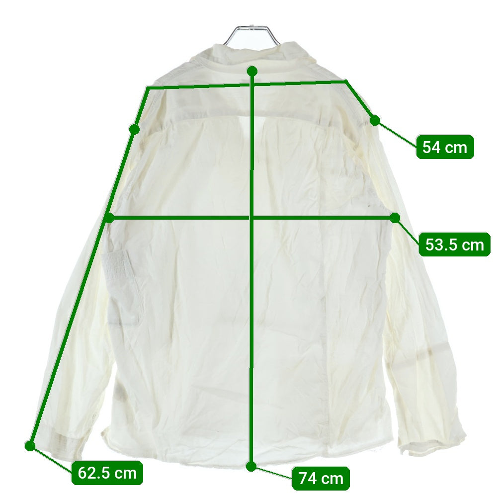 KAPITAL(キャピタル) パッチワークプルオーバーシャツ ホワイト