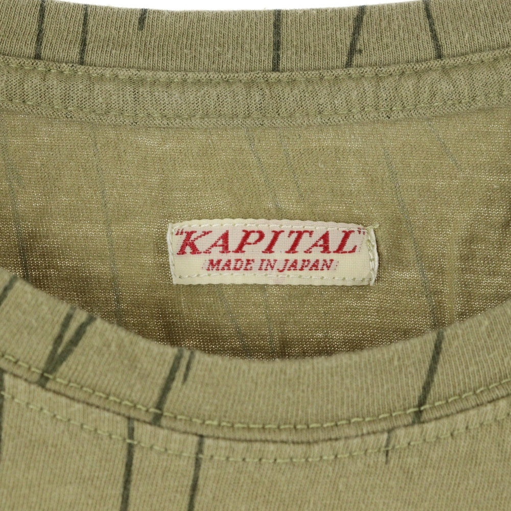 KAPITAL(キャピタル) スマイルプリント コットン長袖Tシャツ