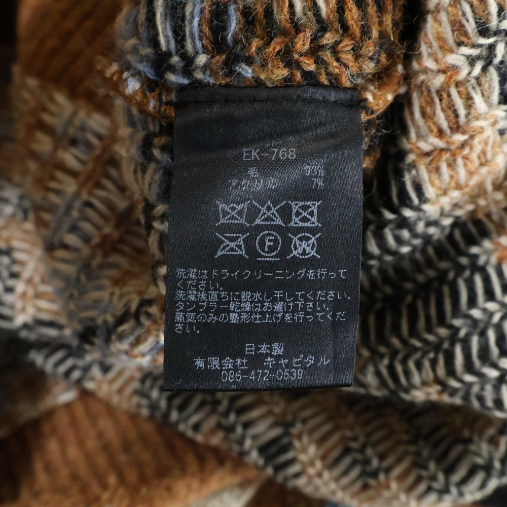 KAPITAL(キャピタル) ネパールタイガー クルーネックセーター ベージュ