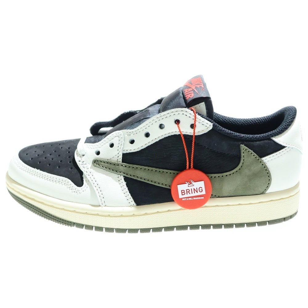 NIKE(ナイキ) ×TRAVIS SCOTT WMNS AIR JORDAN 1 LOW OG Medium Olive DZ4137-106 ×トラヴィススコット ウィメンズ エアジョーダン1 ローカットスニーカー レディース