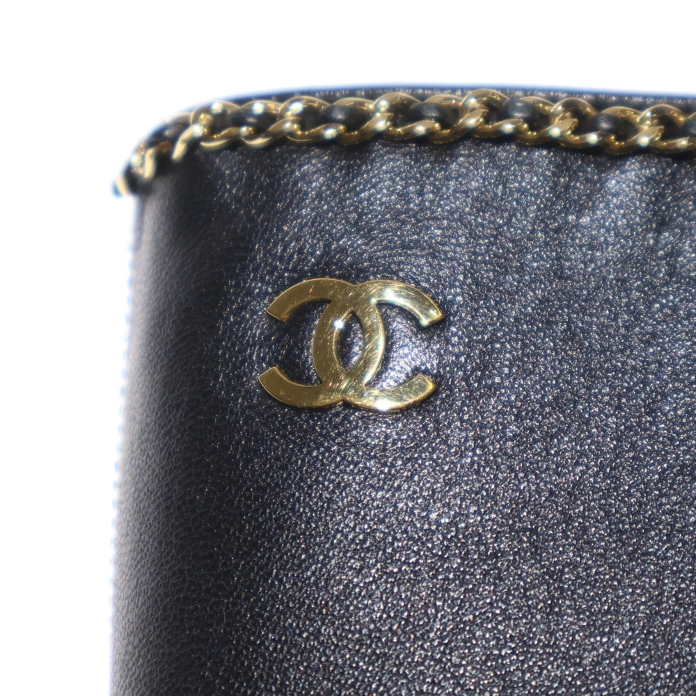 CHANEL(シャネル) ココマーク チェーンレザー ロングブーツ G37830 Y55398 94305 ブラック レディース