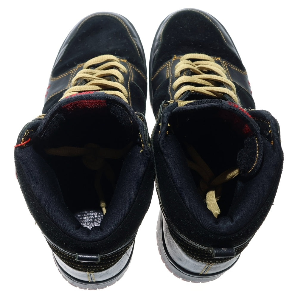 NIKE SB(ナイキエスビー) 【観賞用 2004年製】DUNK HIGH PRO SB UNLUCKY 13 305050-001 ダンク アンラッキー ハイカットスニーカー US9.5/27.5cm ブラック