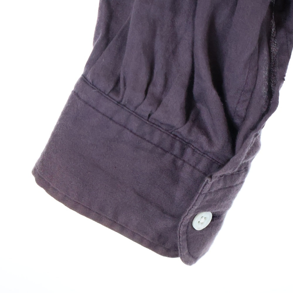 Needles(ニードルス) Ascot Collar EDW Gather Shirts ボウタイ付き 長袖コットンシャツ パープル FK178