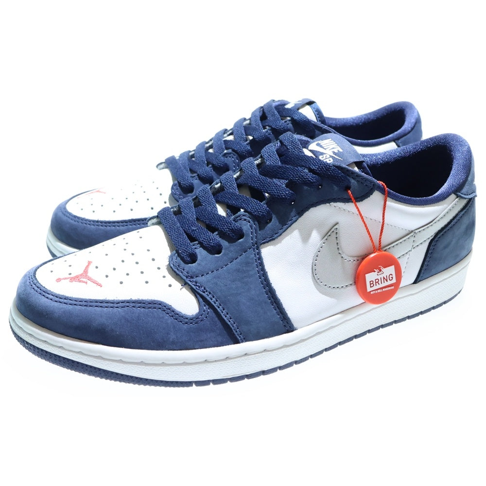 NIKE(ナイキ) SB AIR JORDAN 1 LOW QS CJ7891-400 エアジョーダン ワン ロー クイックストライク ローカットスニーカー ホワイト/ネイビー US9.5/27.5cm