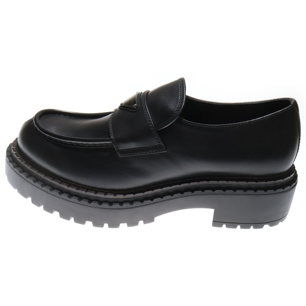 PRADA(プラダ) Leather Loafers 2DE148 ブラシッドレザー ローファー9.5 ブラック