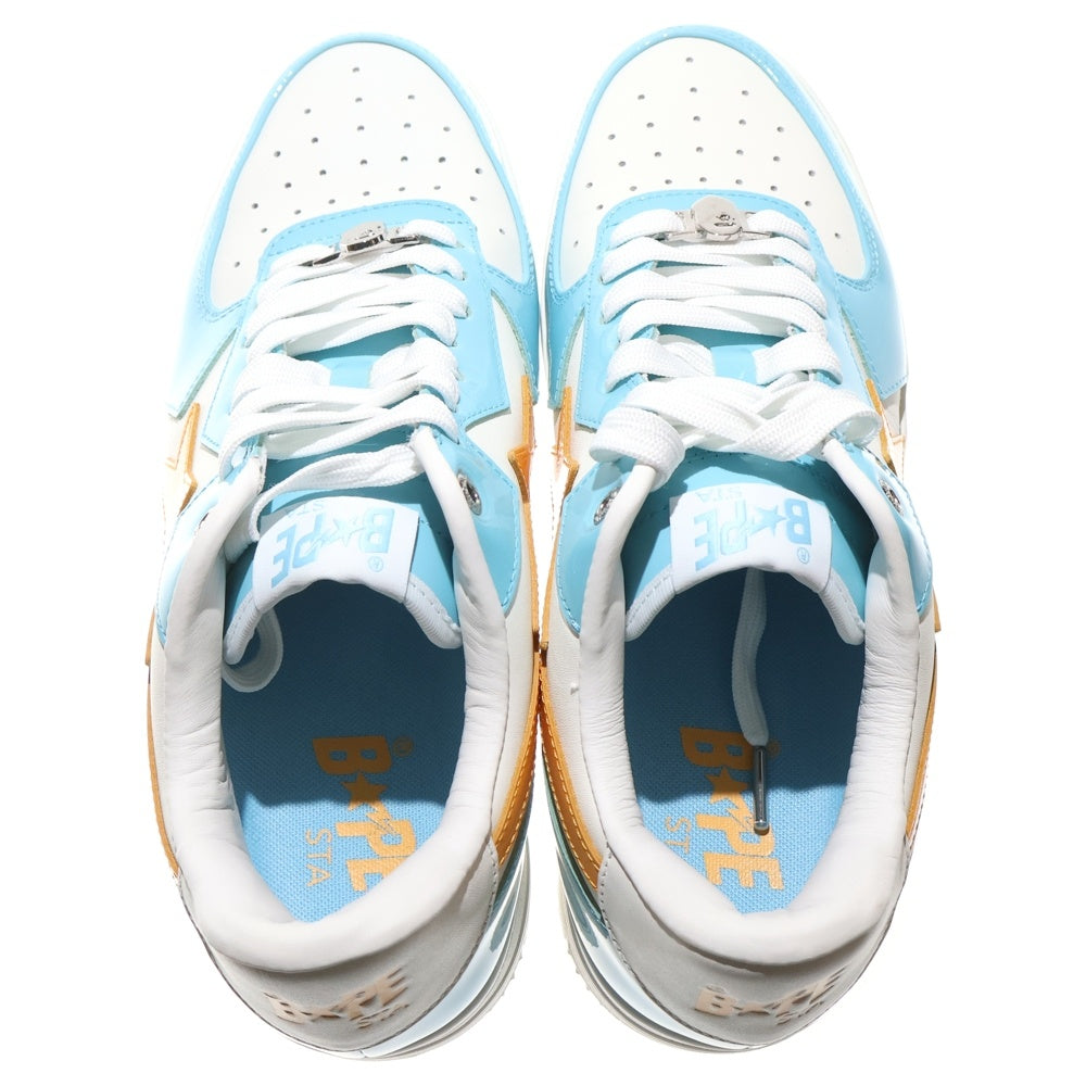 A BATHING APE(アベイシングエイプ) Bape Sta Icon Low M191307 ベイプスタ アイコン ローカットスニーカー US9.5/27.5cm ブルー/ホワイト