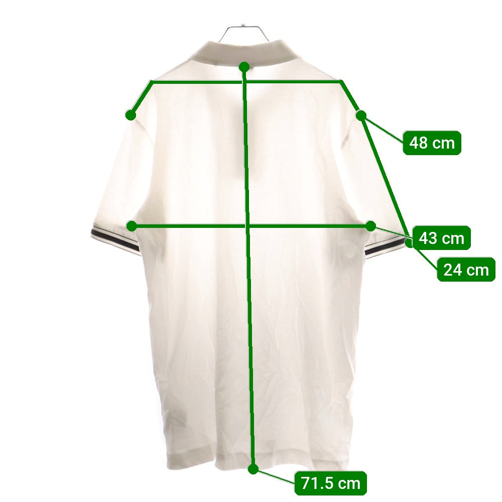 BOSS(ボス) 10245501 ロゴプリント 半袖ポロシャツ コットン ホワイト