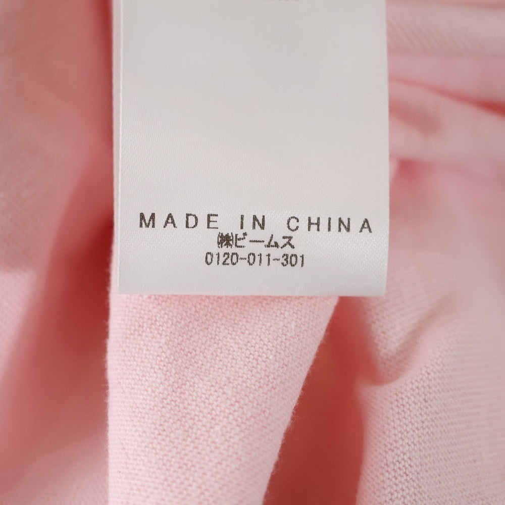 BEAMS(ビームス) 11-08-1326-591 ロゴプリント 半袖シャツ カットソー コットン ピンク