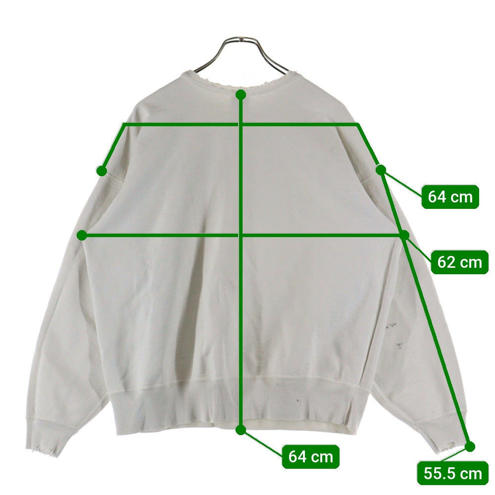 SAINT MICHAEL(セントマイケル) ×BerBerJin CREW NECK SWEAT SM-HR8-0000-C38 ベルベルジン クルーネック スウェット ホワイト