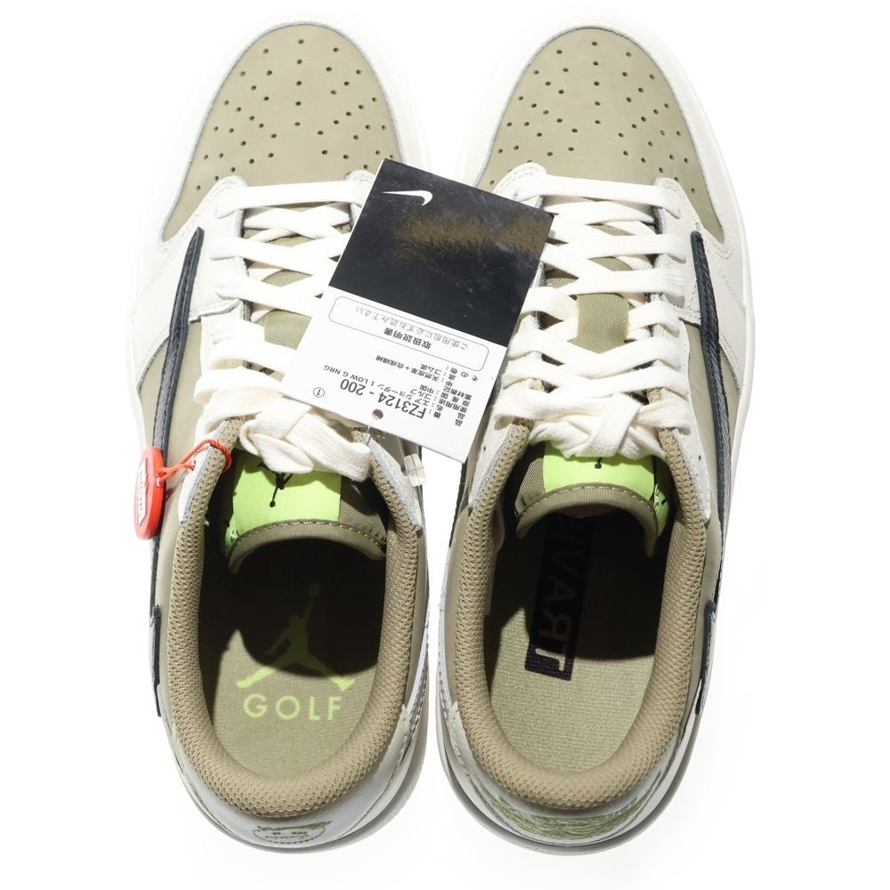 NIKE(ナイキ) ×Travis Scott AIR JORDAN 1 LOW Golf NRG Neutral Olive FZ3124-200 トラヴィススコット エアジョーダン1 ロー ゴルフ ローカットスニーカー US9.5/27.5cm