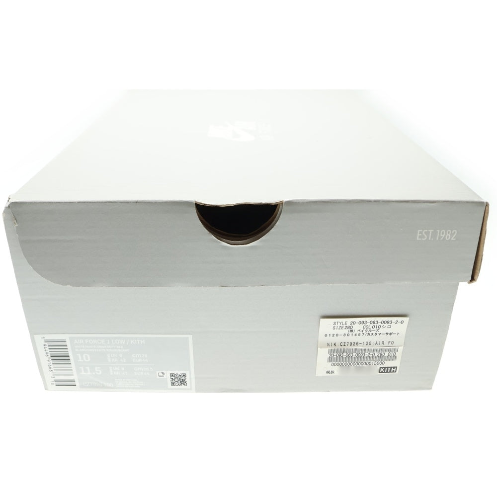 NIKE(ナイキ) ×KITH AIR FORCE 1 LOW TOKYO CZ7926-100 キス エアフォース1 東京 ローカットスニーカー US10/28.0cm ホワイト/レッド