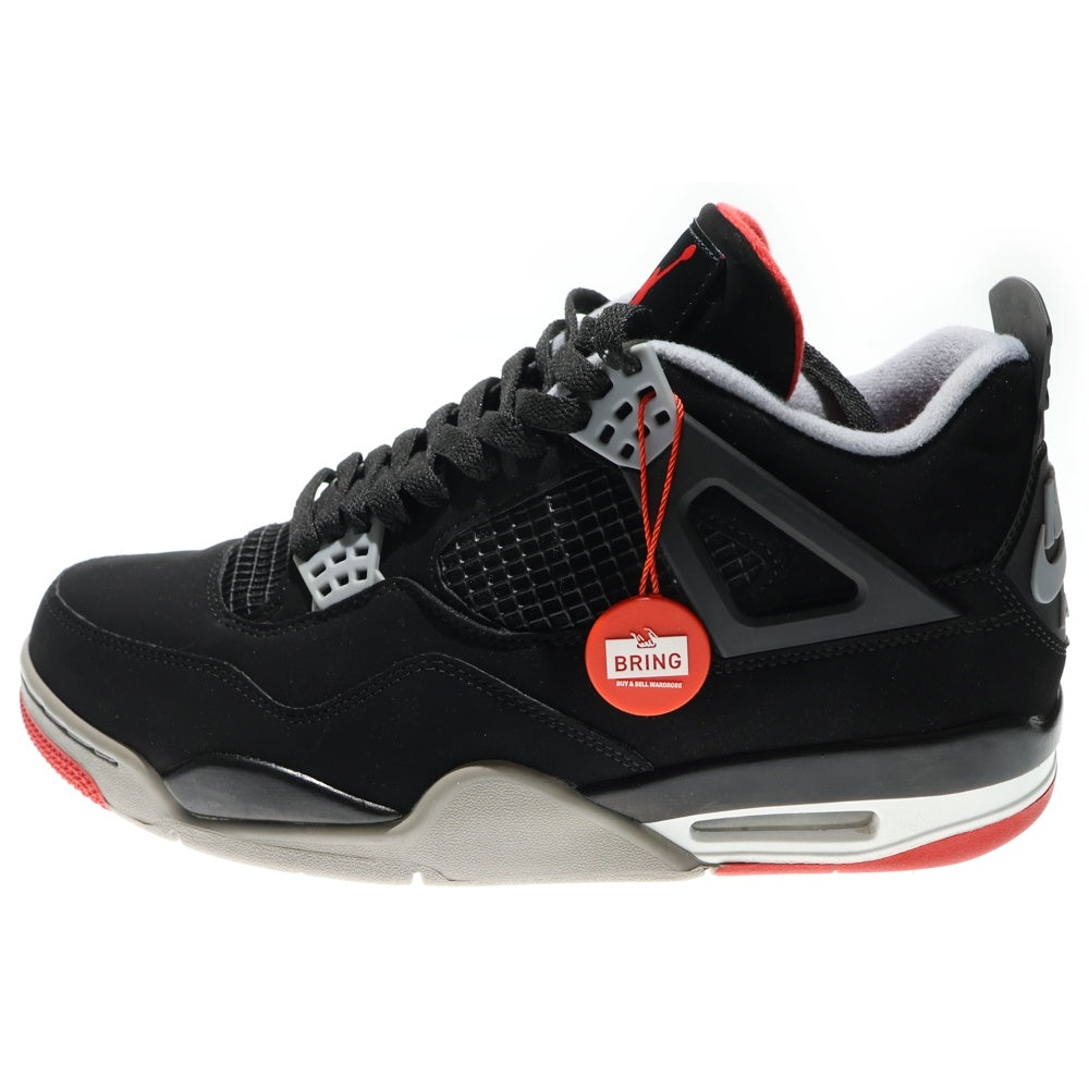 NIKE(ナイキ) 【観賞用2019年製】AIR JORDAN 4 RETRO BRED 308497-060 エアジョーダン4 レトロ ブレッド ハイカットスニーカー US11/29.0cm ブラック