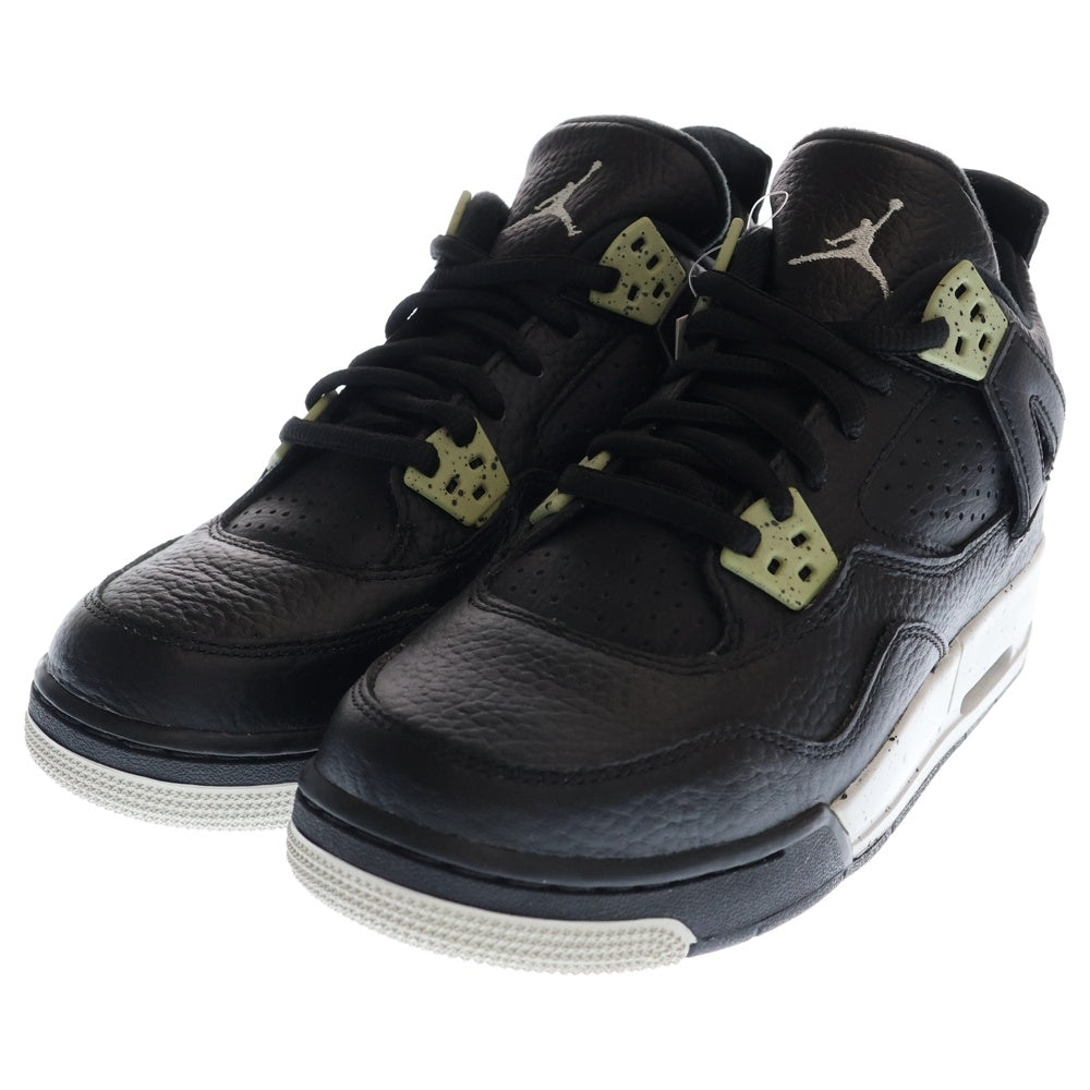 NIKE(ナイキ) 【観賞用 2015年製】GS AIR JORDAN 4 RETRO OREO 408452-003 エアジョーダン4 オレオ ハイカットスニーカー US5Y/23.5cm ブラック レディース
