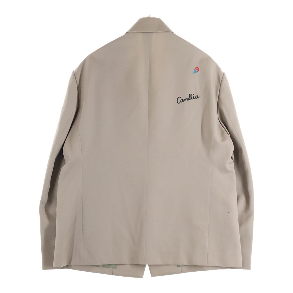 ALMOSTBLACK(オールモストブラック) 24SS WOVEN EMBROIDERY JACKET 24SS-JK01 ウーブン エンブロイダリー ジャケット ベージュ