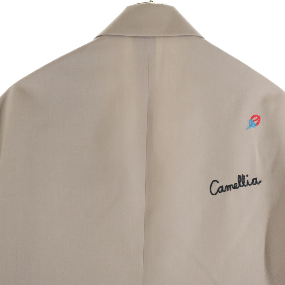 ALMOSTBLACK(オールモストブラック) 24SS WOVEN EMBROIDERY JACKET 24SS-JK01 ウーブン エンブロイダリー ジャケット ベージュ