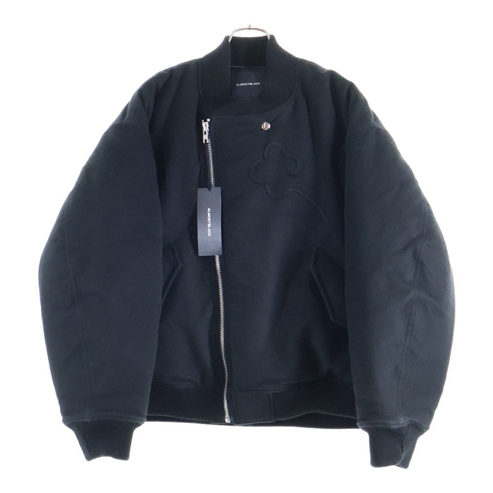 ALMOSTBLACK(オールモストブラック) 25AW WOVEN CODE EMBROIDERY BLOUSON ウーブン エンブロイダリー ジャケット ブラック