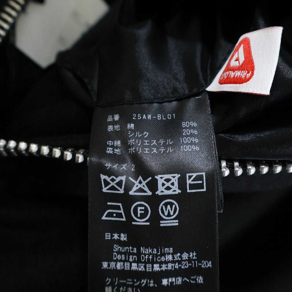 ALMOSTBLACK(オールモストブラック) 25AW WOVEN CODE EMBROIDERY BLOUSON ウーブン エンブロイダリー ジャケット ブラック