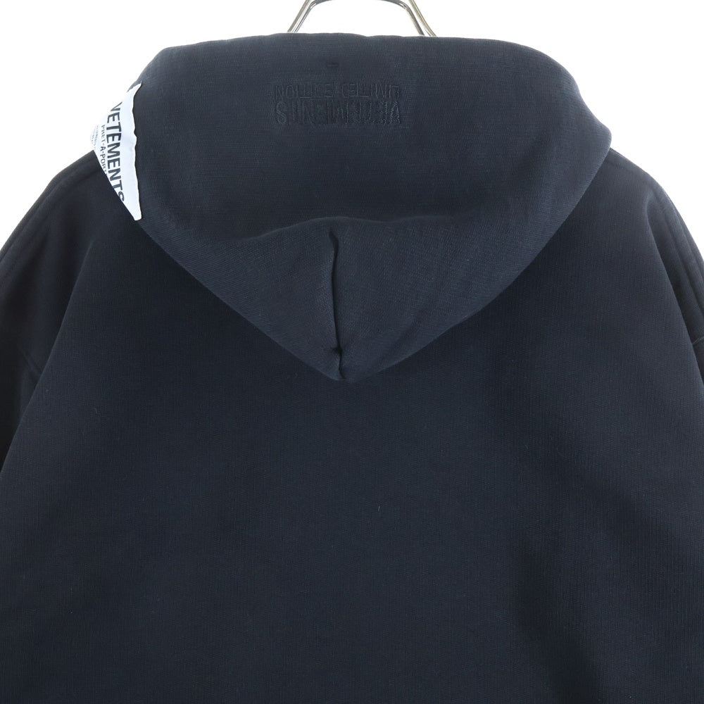 VETEMENTS(ヴェトモン) Logo Hoodie UA52TR112B ロゴフーディ パーカー ブラック