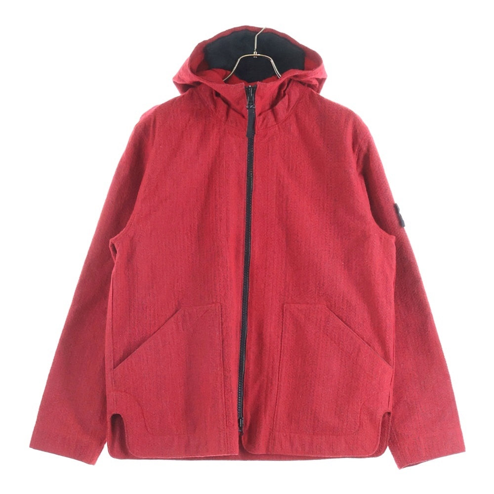 STONE ISLAND(ストーンアイランド) NEEDLE PUNCHED REFLECTIVE 77154319A ニードル パンチド リフレクティブ フーデッドブルゾン マウンテンパーカー レッド
