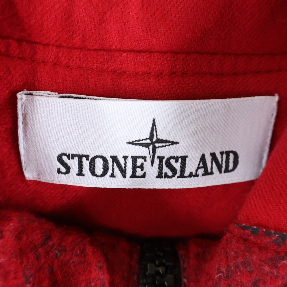 STONE ISLAND(ストーンアイランド) NEEDLE PUNCHED REFLECTIVE 77154319A ニードル パンチド リフレクティブ フーデッドブルゾン マウンテンパーカー レッド