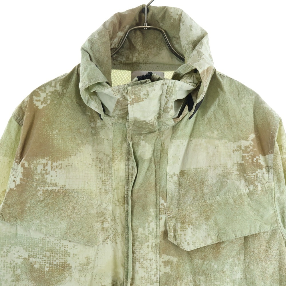 STONE ISLAND(ストーンアイランド) Grid Camo Hooded Jacket 8015438E1 グリッド カモフードジャケット グリーン