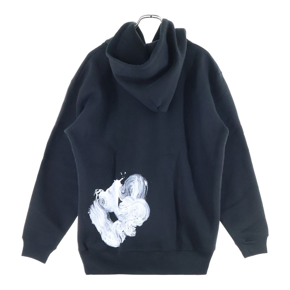 ALMOSTBLACK(オールモストブラック) 24AW LOGO HOODIE 24AW-CS05 ロゴフーディ パーカー ブラック