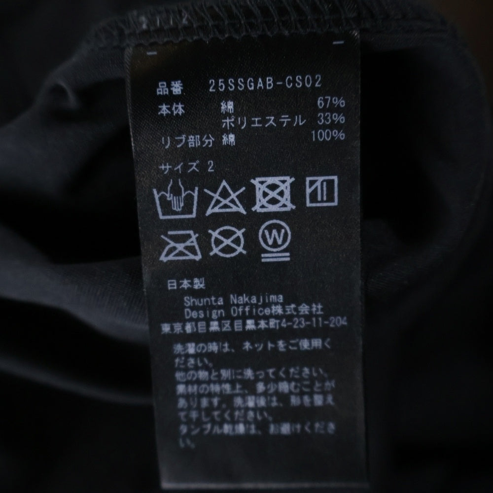 ALMOSTBLACK(オールモストブラック) 無地 半袖Tシャツ カットソー コットン 25SSGAB-CS02 ブラック