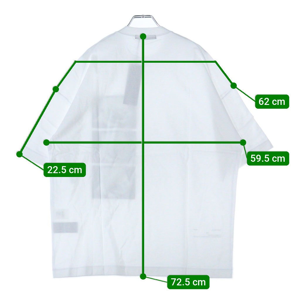 ALMOSTBLACK(オールモストブラック) バラプリント 半袖Tシャツ カットソー コットン YI-CS03B ホワイト