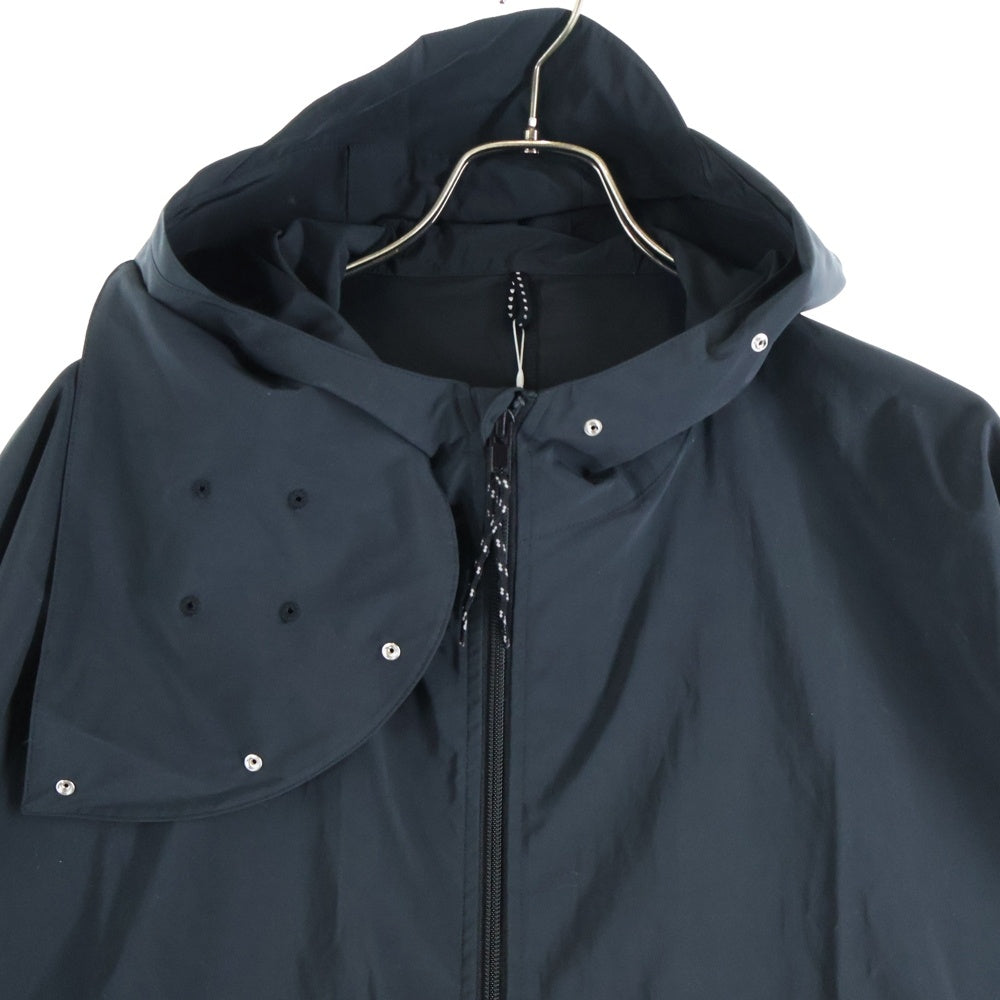 ALMOSTBLACK(オールモストブラック) WOVEN WATER-REPELLENT HOOD BLOUSON 25SSGAB-BL01 ウーブン ウォーターリペレント マウンテンパーカー ブラック