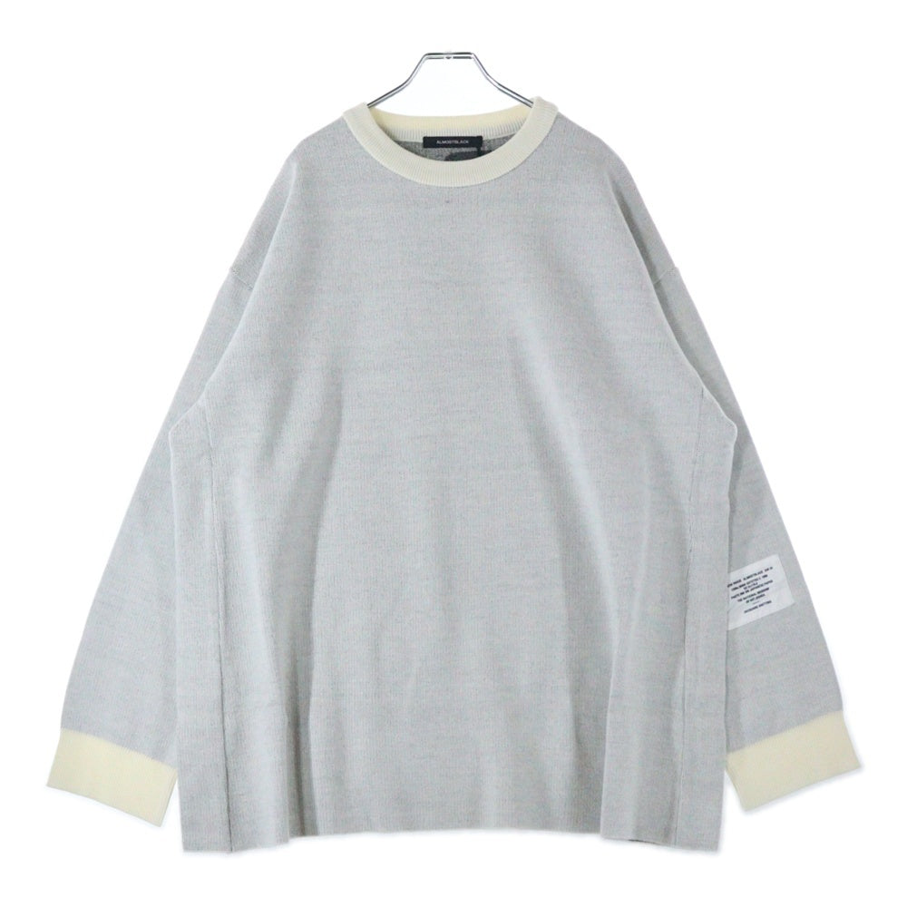 ALMOSTBLACK(オールモストブラック) 24AW-KT03 ニット ポリエステル ホワイト