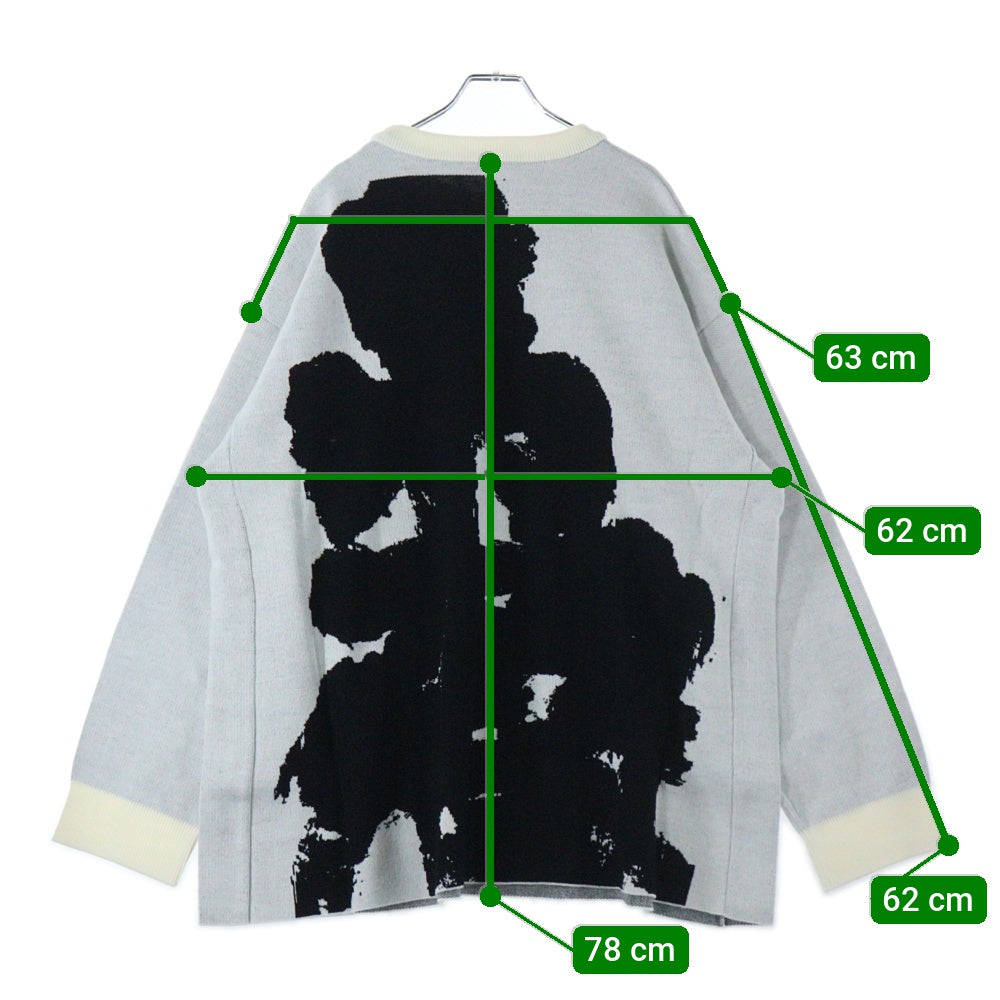 ALMOSTBLACK(オールモストブラック) 24AW-KT03 ニット ポリエステル ホワイト