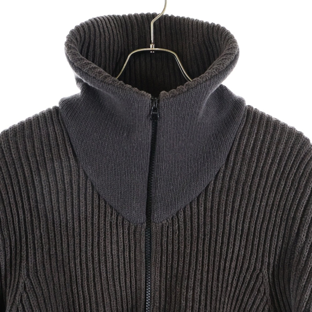 STONE ISLAND(ストーンアイランド) 19AW 7115506B8 ウールアンドナイロン ハイブリッド ジップアップ ニット カーディガン ブラウン