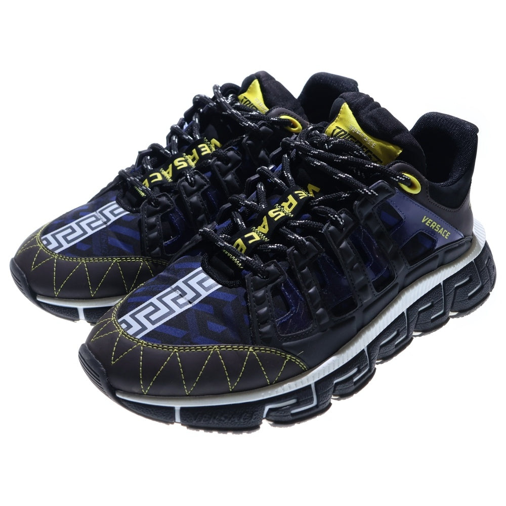 VERSACE(ヴェルサーチ) TRIGRECA DSU8094-1A01760-6N050 トライグレカ ローカットスニーカー ブラック/ブルー/イエロー