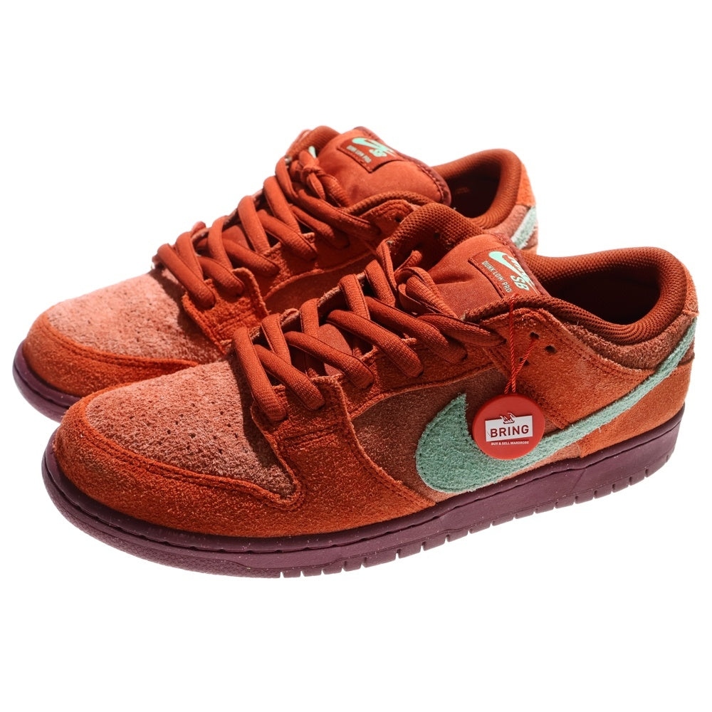 NIKE SB(ナイキエスビー) DUNK LOW PRO PRM MYSTIC RED AND ROSEWOOD DV5429-601 ダンク ロー プロ ミスティックレッド アンド ローズウッド ローカットスニーカー オレンジ US12/30.0cm