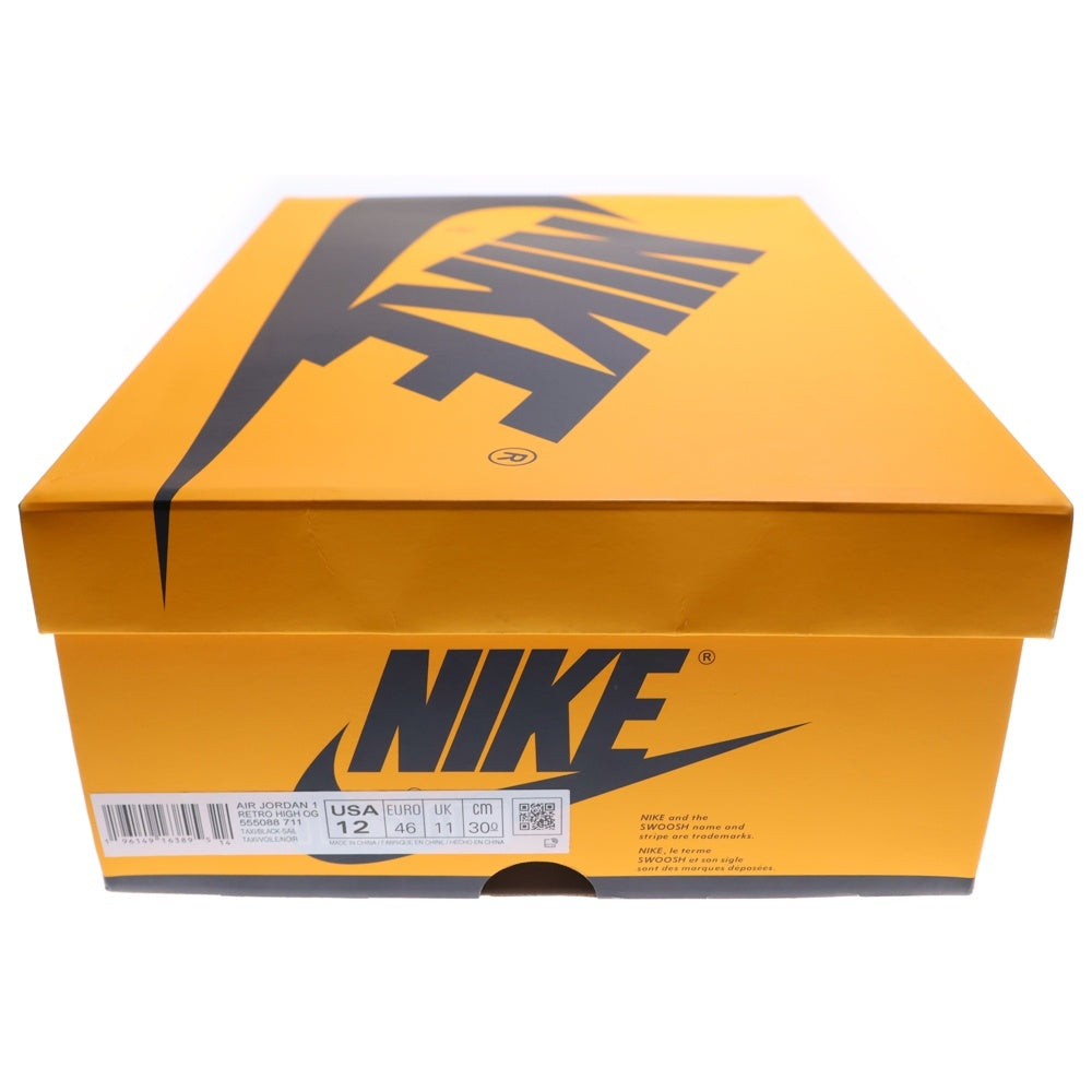 NIKE(ナイキ) AIR JORDAN 1 RETRO HIGH OG Taxi 555088-711 エアジョーダン1 タクシー ハイカットスニーカー イエロー/ブラック US12/30.0cm
