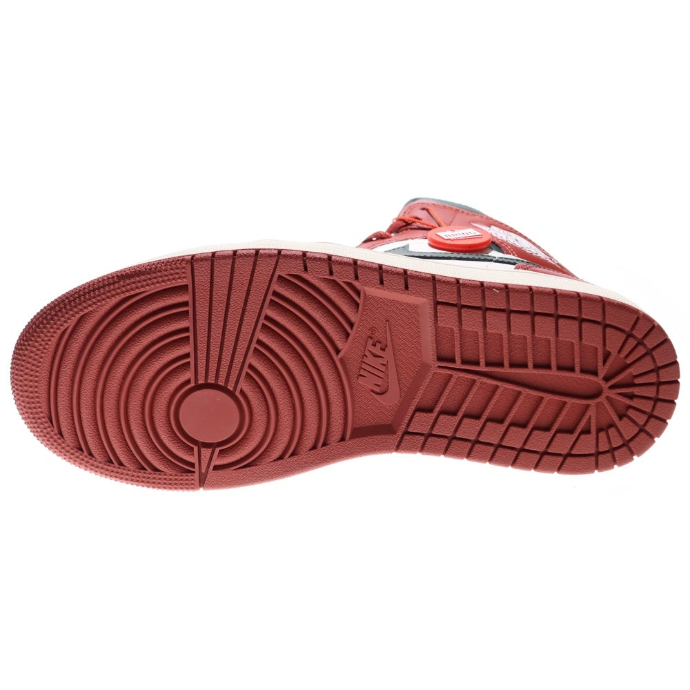 NIKE(ナイキ) AIR JORDAN 1 MID SAIL/PURE PLATINUM/REDSTONE/MIDNIGHT GREEN DQ8426-105 エアジョーダン1 ミッド ローカットスニーカー US8/26.0cm ホワイト/レッド