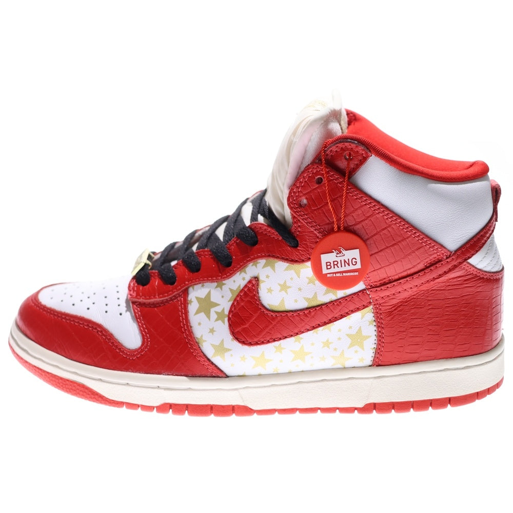 NIKE SB(ナイキエスビー) ×SUPREME DUNK HIGH PRO 307385-161 シュプリーム ダンク ハイカットスニーカー US9/27.0cm レッド/ホワイト