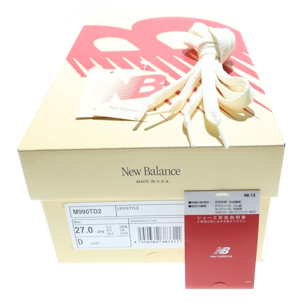 New Balance(ニューバランス) M990TD2 ローカットスニーカー US9/27.0cm グレー