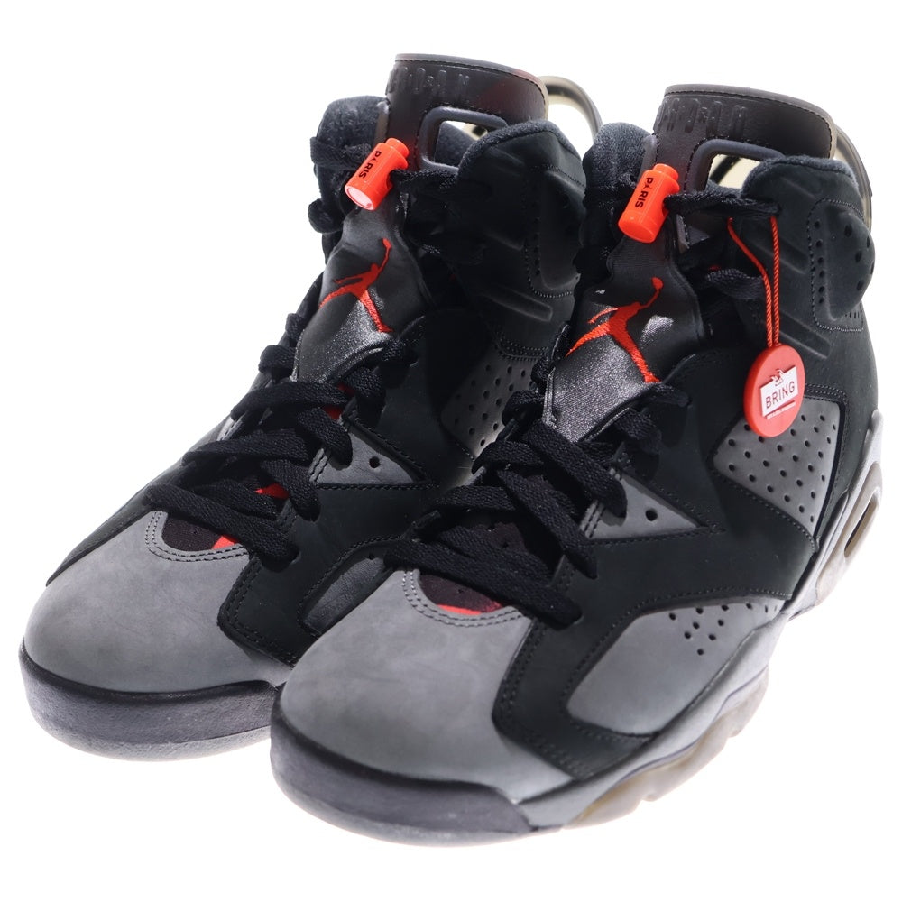 NIKE(ナイキ) ×PARIS SAINT GERMAIN AIR JORDAN 6 RETRO INFRARED CK1229-001 パリサンジェルマン エアジョーダン6 ハイカットスニーカー ブラック/グレー US10/28.0cm