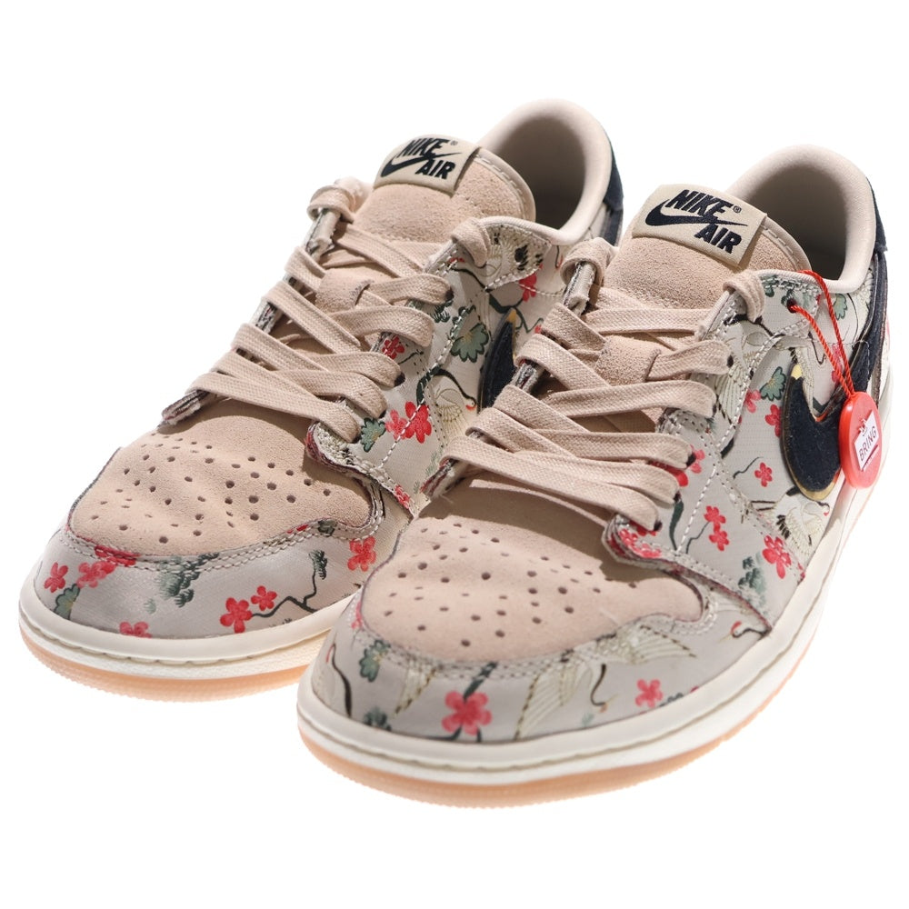 NIKE(ナイキ) ×RUI HACIMURA AIR JORDAN 1 RETRO LOW OG HV8293-100 エアジョーダン1 八村 塁 ローカットスニーカー US8.5/26.5cm ベージュ