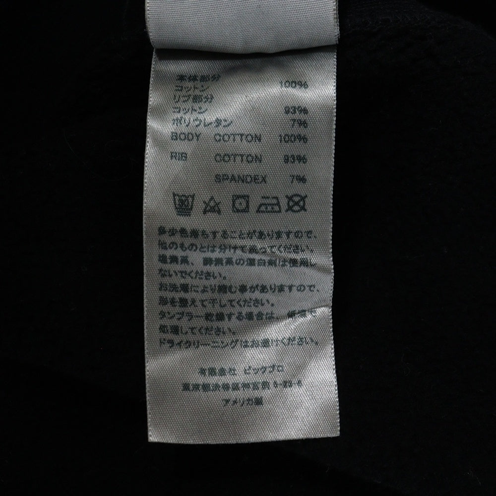 LES TIEN(レスティエン) CROPPED HOODIE クロップドフーディー プルオーバーパーカー ブラック