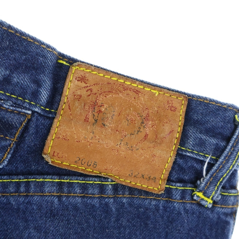 EVISU(エビス) ジップフライ シンチバッグ テーパードデニムパンツ ジーンズ インディゴ