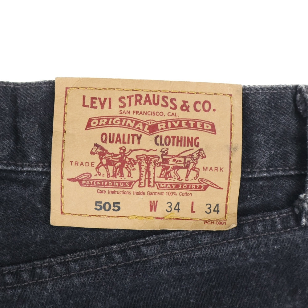 Levi's(リーバイス) 505 ジッパー デニムパンツ ジーンズ ブラック