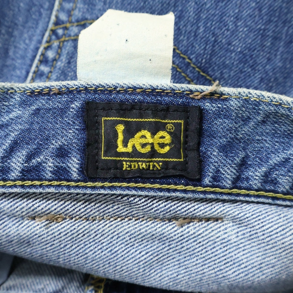 LEE(リー) 200 フルカット ウオッシュ加工 ストレートデニムパンツ ライトブルー