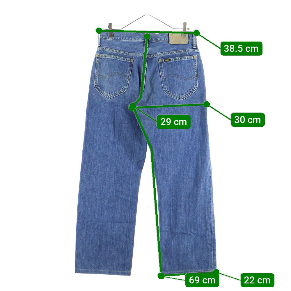 LEE(リー) 200 フルカット ウオッシュ加工 ストレートデニムパンツ ライトブルー