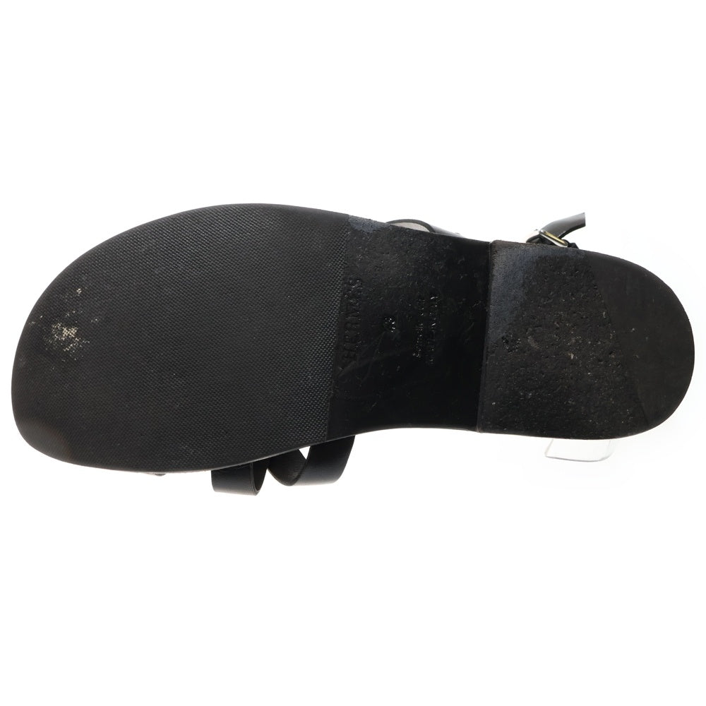 HERMES(エルメス) カーフレザー バックストラップ サンダル 43 ブラック