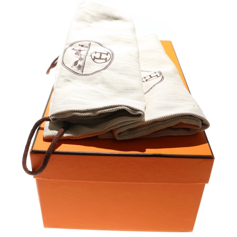 HERMES(エルメス) カーフレザー バックストラップ サンダル 43 ブラック